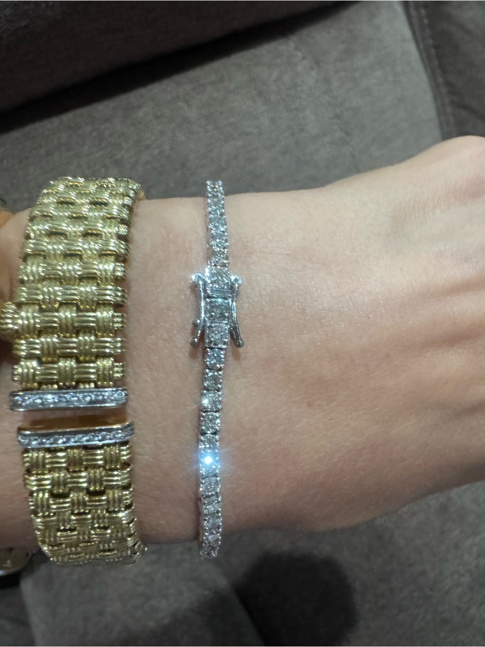 $8600 Certified 4.53 CTW Natural 62 Diamonds Bracelet Platinum 950 H-SI Clarity